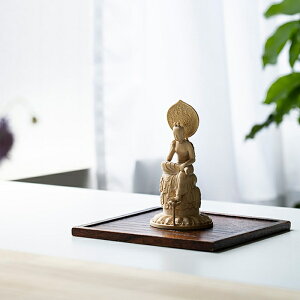 【直送品】極小仏 菩薩半跏像 800-126 高さ118×幅60×奥行60mm 重量68g【割引不可品】インテリア小物 ホビー アート 美術品 民芸品 東洋彫刻 仏像