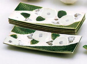 【直送品】織部花椿 長角皿揃 92171 26.7×11.5cm 舞陶館 BUTOUKAN【ヘルシ価格】キッチン用品 食器 皿 プレート 角皿 長方形