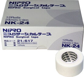 大感謝価格 ニプロ サージカルテープ NK-24 24mm×9m 業務用12巻入 【楽天倉庫直送h】【突然欠品終了あり】 サージカルテープです