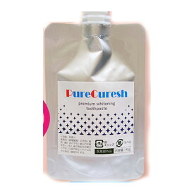 【5個で1個多くおまけ】PureCuresh ピュアキュレッシュ 40g【楽天倉庫直送h】【ヘルシ価格】 医薬部外品 歯磨き粉 歯みがき粉 ヤニ取り ハミガキ 白い歯 口臭ケア 歯 ジェル 自宅 口臭予防 歯周病 フッ素 歯の黄ばみ取り