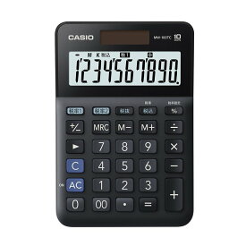 カシオ計算機 W税率電卓 MW-100TCBK-N ミニジャストタイプ ブラック