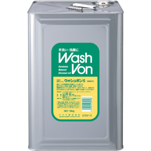 送料無料 ハンドソープ 殺菌 消毒 定番から日本未入荷 おすすめ 手洗い 石けん液 大容量 G WASH VON 18kg ウォシュボン ヘルシ価格