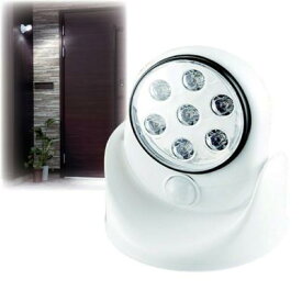 7LEDマルチセンサーライト【割引不可品】 LED センサーライト 感知して点灯 防犯 電灯 防水 電池式 自由角度調節