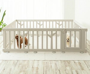 【直送品】iFam(アイファム) ペットサークル バーチ ドア付き 10枚セット ホワイト if112-dog-white【北海道沖縄離島不可】ペットゲート ペットサークル ベビーサークル ベビーゲート