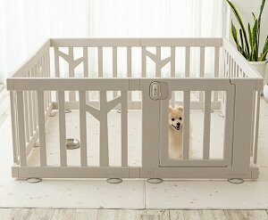 【直送品】iFam(アイファム) ペットサークル バーチ ドア付き 8枚セット ホワイト if119-dog-birchbeige【北海道沖縄離島不可】ペットゲート ペットサークル ベビーサークル ベビーゲート