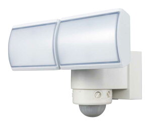 DX アンテナ LEDセンサーライト 2灯型 白モデル DSLD20C2W【楽天倉庫直送】 LED センサーライト 360°検知 常夜灯 5秒間点滅 点灯時間設定可能 防犯 照明 ライト