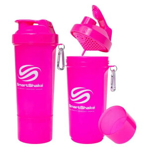 スマートシェイク slim スリム 500ml 多機能プロテインシェイカー ボトル ピルケース付き 直飲み スポーツボトル NEON Pink【楽天倉庫直送】 スポーツボトル 多機能 プロテインシェイカー プロテ