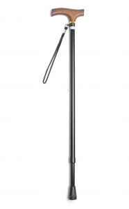 【直送品】ウェルファン夢ライフステッキ 伸縮型(スリムタイプ)ブラック-009711【別途送料発生は連絡します、割引キャンセル返品不可】