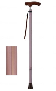 【直送品】ウェルファン夢ライフステッキ スリムネック伸縮ベーシックタイプ(無地)ロイヤルブラウン-009732【別途送料発生は連絡します、割引キャンセル返品不可】