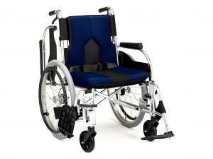 【直送品】マキテック車いす カラーズ スイングアウトタイプ(自走式背折)/ネイビー/40ネイビー40KC-2DB(40)【別途送料発生は連絡します、割引キャンセル返品不可】