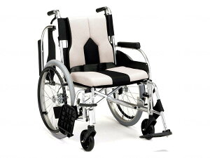 【直送品】マキテック車いす カラーズ スイングアウトタイプ(自走式背折)/ライトグレー/40ライトグレー40KC-2LG(40)【別途送料発生は連絡します、割引キャンセル返品不可】