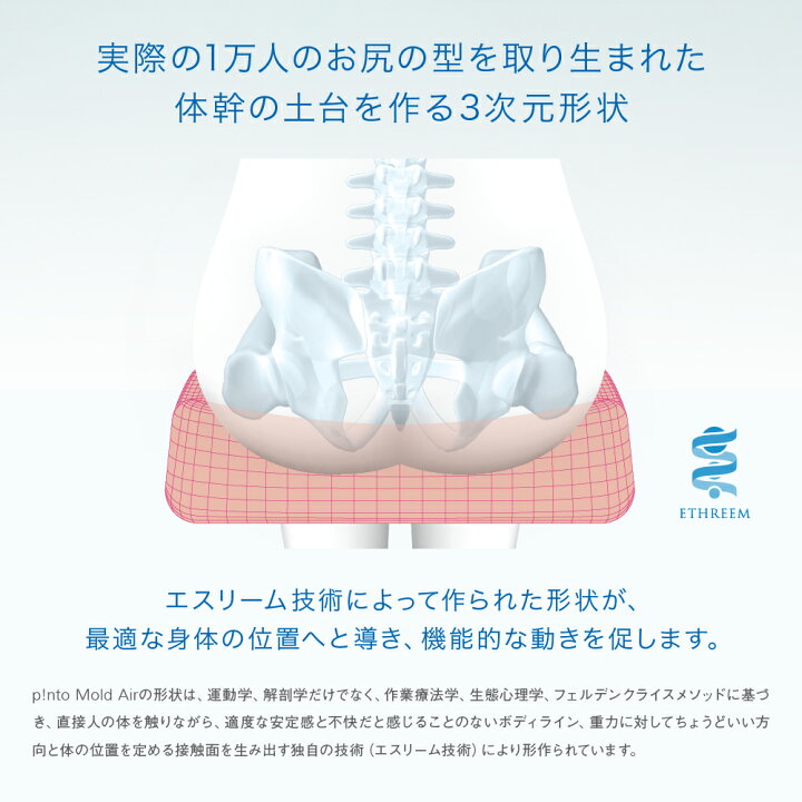 楽天市場】p!nto Mold Air 快適な生活のための車いす用クッション