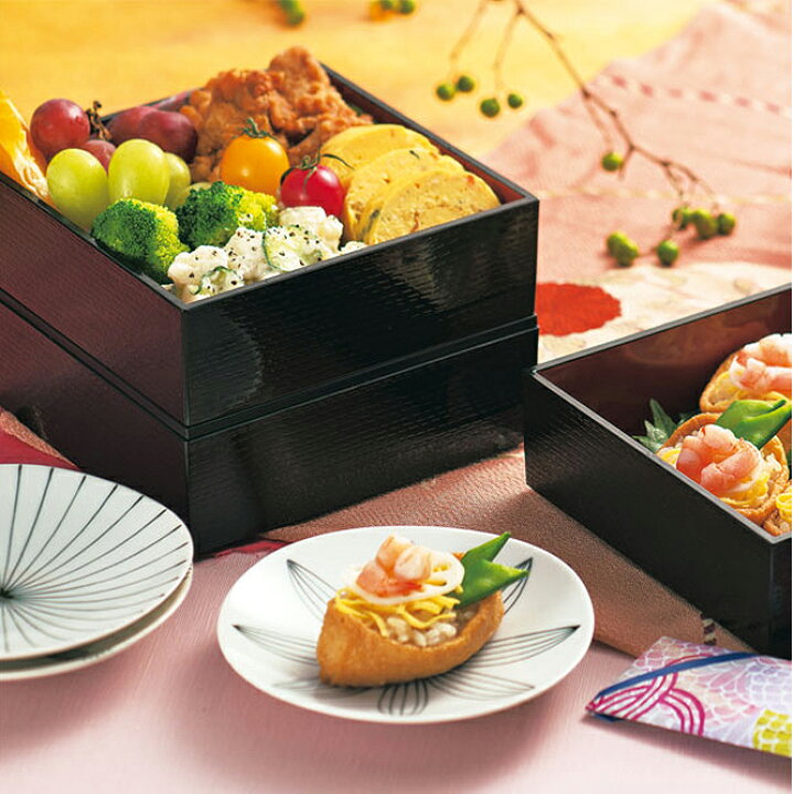 楽天市場 ポイント2倍 お弁当箱 お重箱 重箱 弁当箱 ランチボックス 木目三段重 3300ml 4名 5名用 ピクニック 運動会 行楽 パーティー 和柄 大容量 おしゃれ 800ml以上 P A S 2 パドゥ