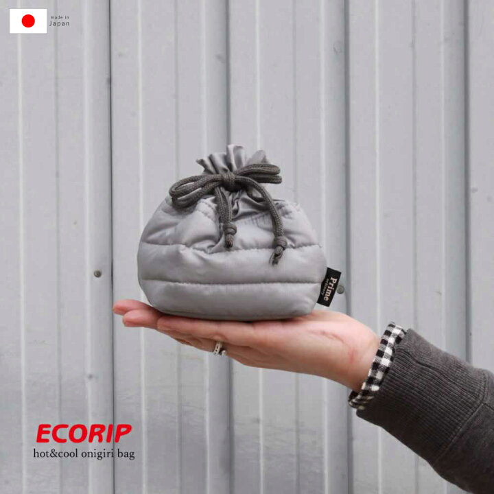 楽天市場 巾着袋 エコバッグ 保冷 保温 保冷バッグ おしゃれ 弁当 かわいい 巾着 Ecorip 保冷 保温 おにぎり巾着 マグ おにぎり 弁当箱 小さめ ランチバッグ 離乳食 巾着バッグ きんちゃく 小 ミニ バッグ 弁当袋 女性 軽量 撥水 メール便 日本製