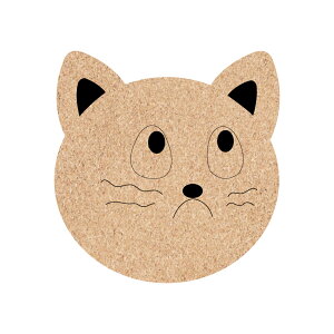 コースター コルク コルクコースター 北欧 【 ダイカットコルクコースター フレンチキャッツ上向 】 メール便 カフェ コーヒー レストラン 食器 グラス 開店祝い 北欧風 おしゃれ かわいい
