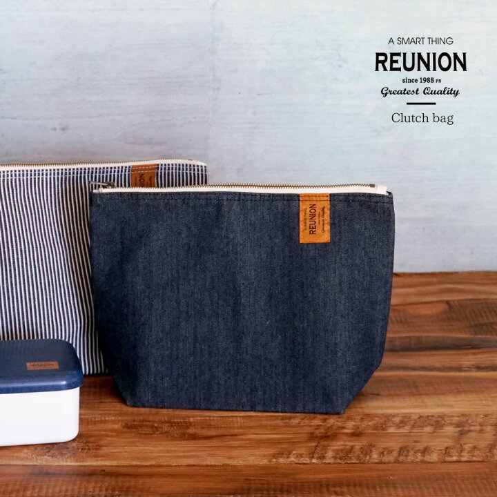 楽天市場 2h限定30 オフクーポン 保冷バッグ 保温 保冷 クラッチ バッグ ランチバッグ Reunion デニム 保冷 保温 クラッチバッグ メール便 メンズ レディース ブランド 小さめ ギフト おしゃれ かわいい かっこいい 弁当 バッグインバッグ ファッション ジーンズ