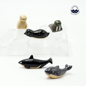 【ポイント5倍】 置物 フィギュア かわいい おしゃれ インテリア プレゼント 【 木で作った海のいきものフィギュア 】 箸置き テーブルウェア 北欧 北欧風 ギフト プレゼント イルカ アザラシ ペンギン アザラシ 水族館 子供 子ども 天然木 メール便