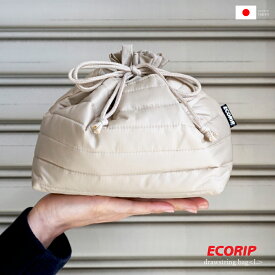 【CREA掲載】【楽天1位受賞】 保冷バッグ 巾着 巾着バッグ お弁当 ランチバッグ 弁当袋 洗える 折りたたみ 【 Ecorip 保冷 巾着袋 (L) 】 スポーツ 保冷ポーチ おしゃれ キルティング 最強 弁当箱 離乳食 おにぎり 大人 子供 ブランド バッグ 大 小 女性 メール便 日本製