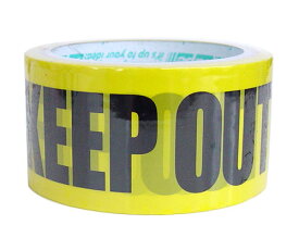 テープ 梱包テープ 梱包用 梱包 パッキング 【d-tape パッキングテープ KEEP OUT (幅48mm×長さ25m)】 デコレーション おしゃれ 48 台風 地震 災害 強度 デザイン 引っ越し DIY 模様替え 粘着 フィルムテープ コスプレ パーティー ハロウィン ハロウィーン