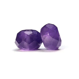【1粒売り ビーズ】アメジスト ボタンカット 5×3mm 2月 運気 恋愛成就 結婚運 素材 パーツ うお座 パープル いて座 6mm 天然石 星座石 誕生石 パワーストーン バラ売り 丸玉 粒