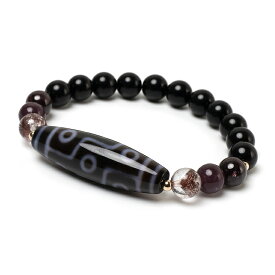 九眼天珠 ガーネット ジー dZi デザイン ブレスレット おひつじ座 魔除け 厄除け 安産 子宝 ブラック 仕事運 恋人 夫婦円満 ジー 天珠 九眼 天珠 運気 性別 1月 星座石 誕生石 ガーネット ブレスレット