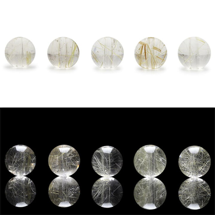 楽天市場】【粒売り/バラ売り】ゴールドルチルクォーツ クリア 6mm  