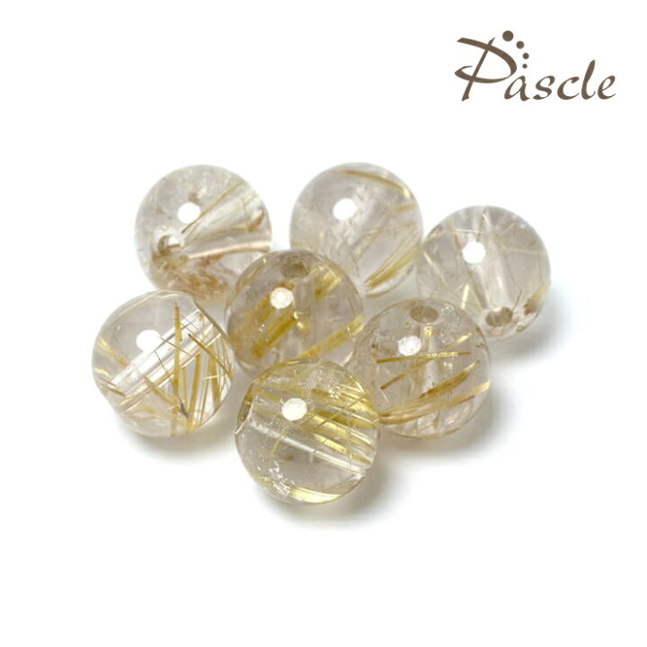 楽天市場】【粒売り/バラ売り】ゴールドルチルクォーツ クリア 8mm 