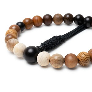 【彩や】京念珠 銘木づくし念珠 男性用/ デザイン 念珠 性別 メンズ 念珠 数珠 略式