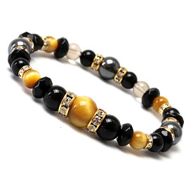 ゴールデンタイガーアイ ブラックオニキス デザイン ブレスレット みずがめ座 タイガーアイ ブレスレット 魔除け 厄除け ブラウン 仕事運 やぎ座 運気 性別 グレー シルバー 健康 ヘマタイト メンズ 金運 さそり座 星座石 誕生石