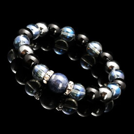 【X.G】パワーストーン ブレスレット メンズ サファイア 9月 誕生石 仕事運 ギフト 天然石ブレスレット 数珠ブレスレット オニキス 男性 成功 数珠 金運 カリスマ 勝負運 サファイア ヘマタイト ダークオーラ 人気 メンズブレスレット 高品質 彼氏 プレゼント