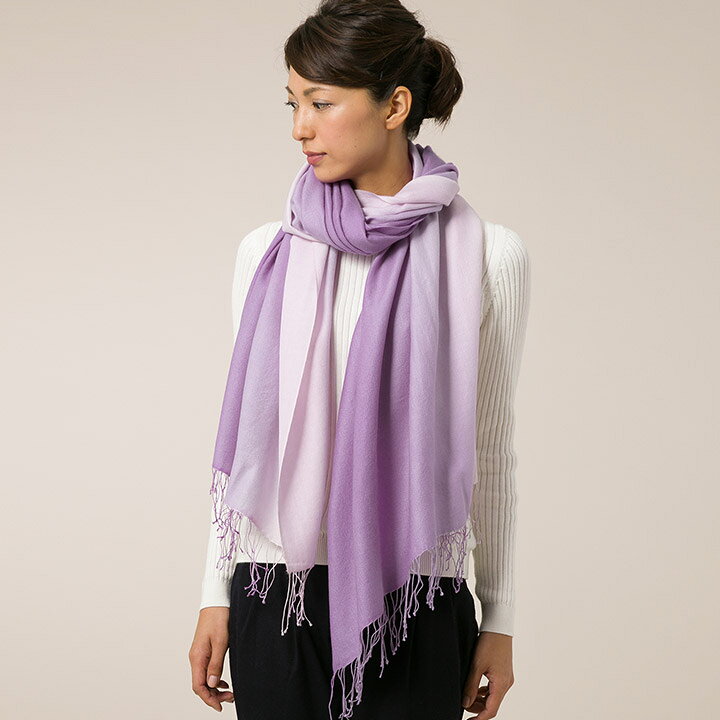 楽天市場】カシミヤ シルク 大判ストール グラデーション [ギフト箱入  
