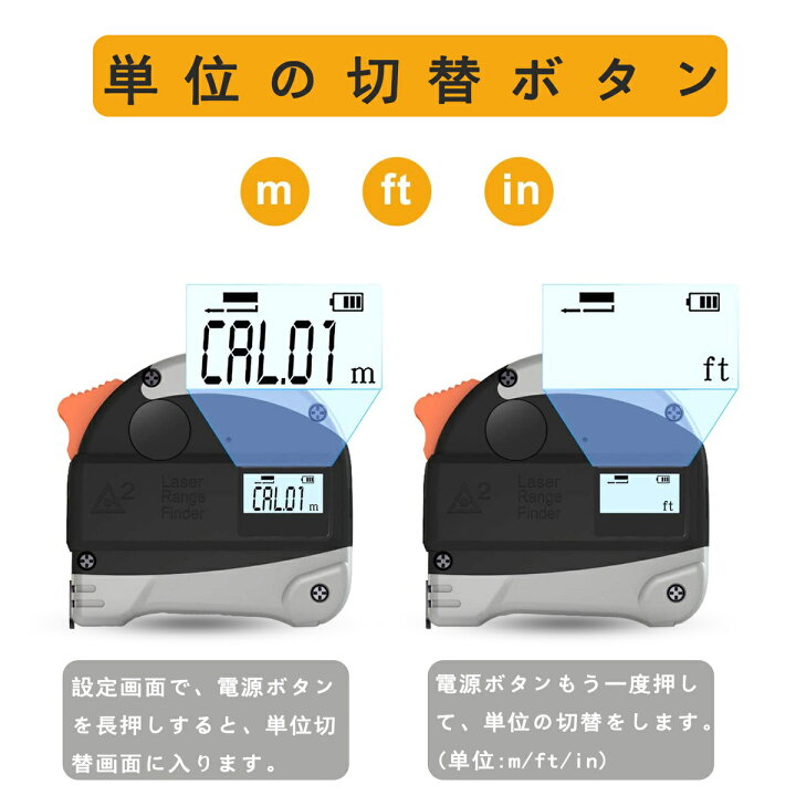 楽天市場 コンベックス メジャー デジタル 40m測定距離 5m巻尺 高精度 Usb充電式 1台多役 レーザー距離計 Lcd 防水防塵 連続測定 自動計算 長距離測定 Usb充電ケーブル 1 Pasiroショップ