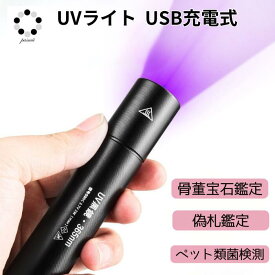 ブラックライト 天然石 鉱物 UV 紫外線ライト 365nm 殺菌 UVライト ハンディーライト 鉱物鑑定 釣り 蓄光 レジン 硬化 汚れ確認 エギング ケイムラ 蓄光 ルアー