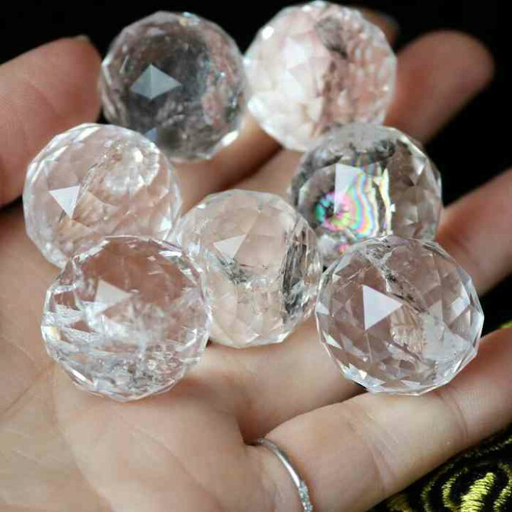 楽天市場】アイリスクォーツ カット スフィア 1個 虹 水晶 プレゼント 