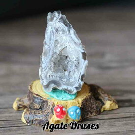 瑪瑙 アゲート ドゥルジー 天然石 台座 飾り インテリア パワーストーン おしゃれ レディース メンズ プレゼント 羽