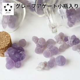 グレープアゲート小瓶入り 5g 希少 天然石 置物 パワーストーン グレープ アゲート インドネシア産 鉱物 コレクション コレクター アイテム