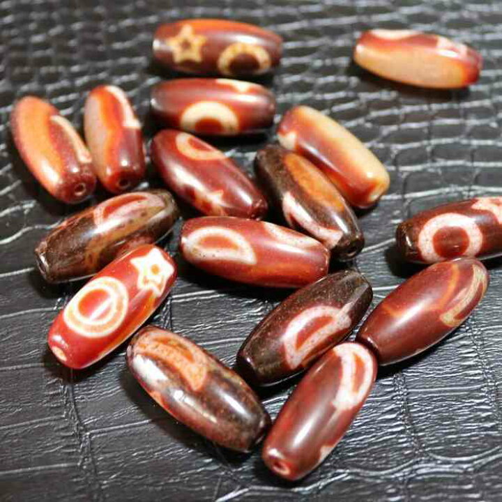 楽天市場】日月星天珠 30mm 1粒売り 瑪瑙 天珠 天然石 