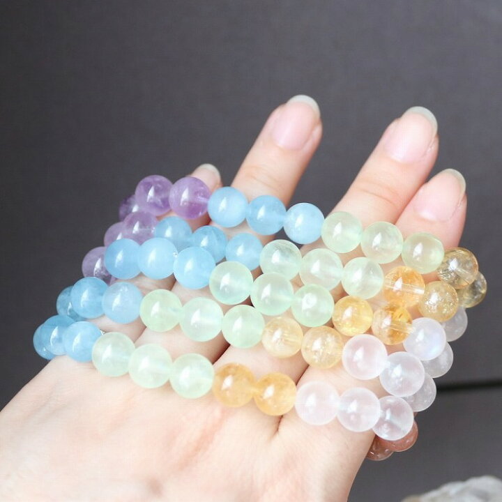 楽天市場】カラフル 多幸ブレスレット 1点 アクアマリン プレナイト 