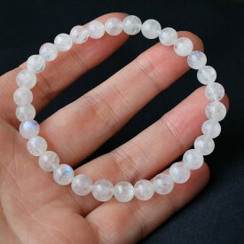 ムーンストーン ブレスレット 6ミリ レインボームーンストーン 6月誕生石 天然石 パワーストーン 華奢 おしゃれ レディース メンズ 誕生日 プレゼント 贈り物 記念 コレクション 白い石 母の日