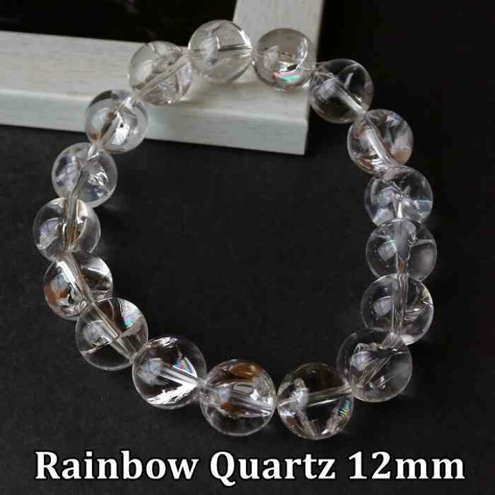 楽天市場】アイリスクォーツ 12mm ブレスレット 天然石 天然水晶 虹 