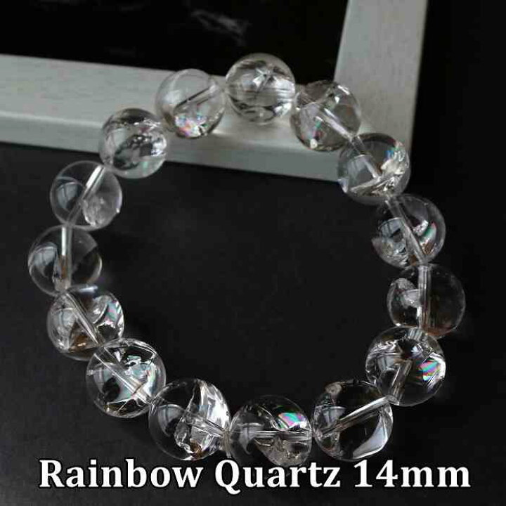楽天市場】アイリスクォーツ 虹 水晶 ブレスレット 14mm 天然石 