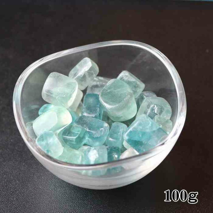 楽天市場】ブルー グリーン フローライト スクエア さざれ石 100g 