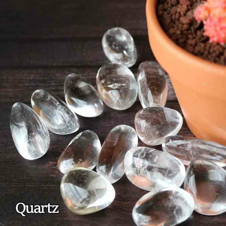 楽天市場】天然石 水晶 タンブル 1個 高透明 クリア クォーツ 原石 