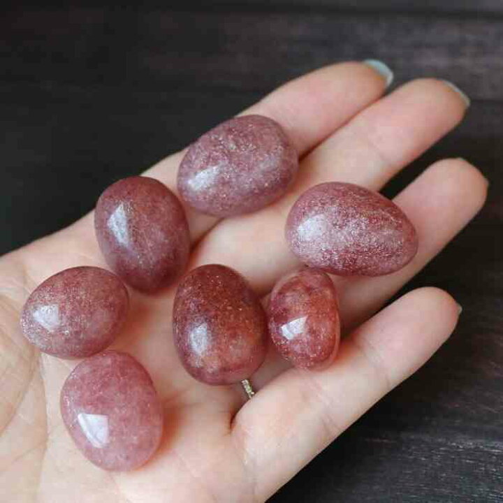 楽天市場】ストロベリークォーツ タンブル 1個 苺水晶 丸玉 天然石 