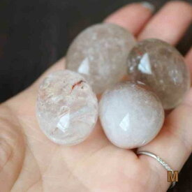 ルチルクォーツ タンブル 1個 S～Lサイズ 針水晶 金運 浄化用 天然石 パワーストーン ルチル 金針水晶 針入り水晶 黒白透