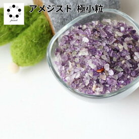 さざれ石 アメジスト 極小粒 100g オルゴナイト アメシスト 天然石 2月誕生石 紫水晶 プレゼント パワーストーン インテリア ギフト 贈り物 ちょい足し クラッシュストーン ネイル 青緑 pasmii はに