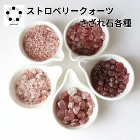 さざれ石 ストロベリークォーツ 天然石 極小粒～大粒 浄化 100g パワーストーン 苺 水晶 オルゴナイト インテリア 多肉植物 植物 化粧石 敷石 ハーバリウム レジン ハンドメイド 赤 Pasmii はに