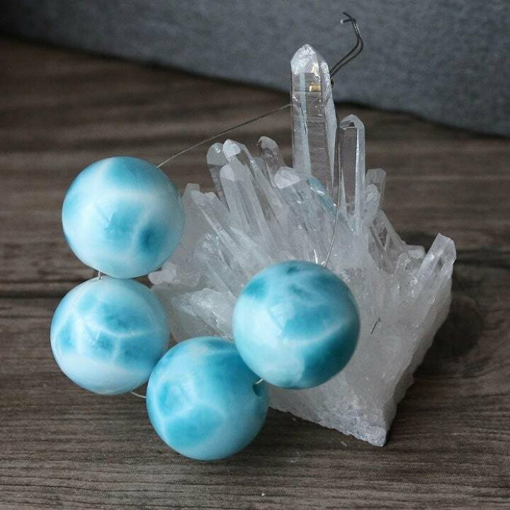 ラリマー】B 原石 固めれ 最高級 唯一無二 天然石 ビーズ 