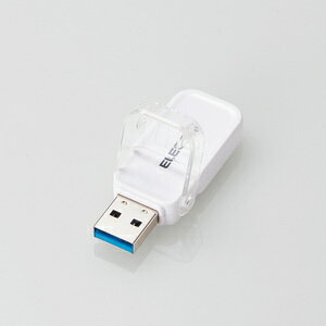 �y���[�zUSB�������[/USB3.1(Gen1)�Ή�/�t���b�v�L���b�v��/64GB/�z���C�g[MF-FCU3064GWH]