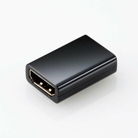 エレコム HDMI アダプタ 延長 金メッキ 4K 60p スリムタイプ EU RoHS指令準拠 ブラック
